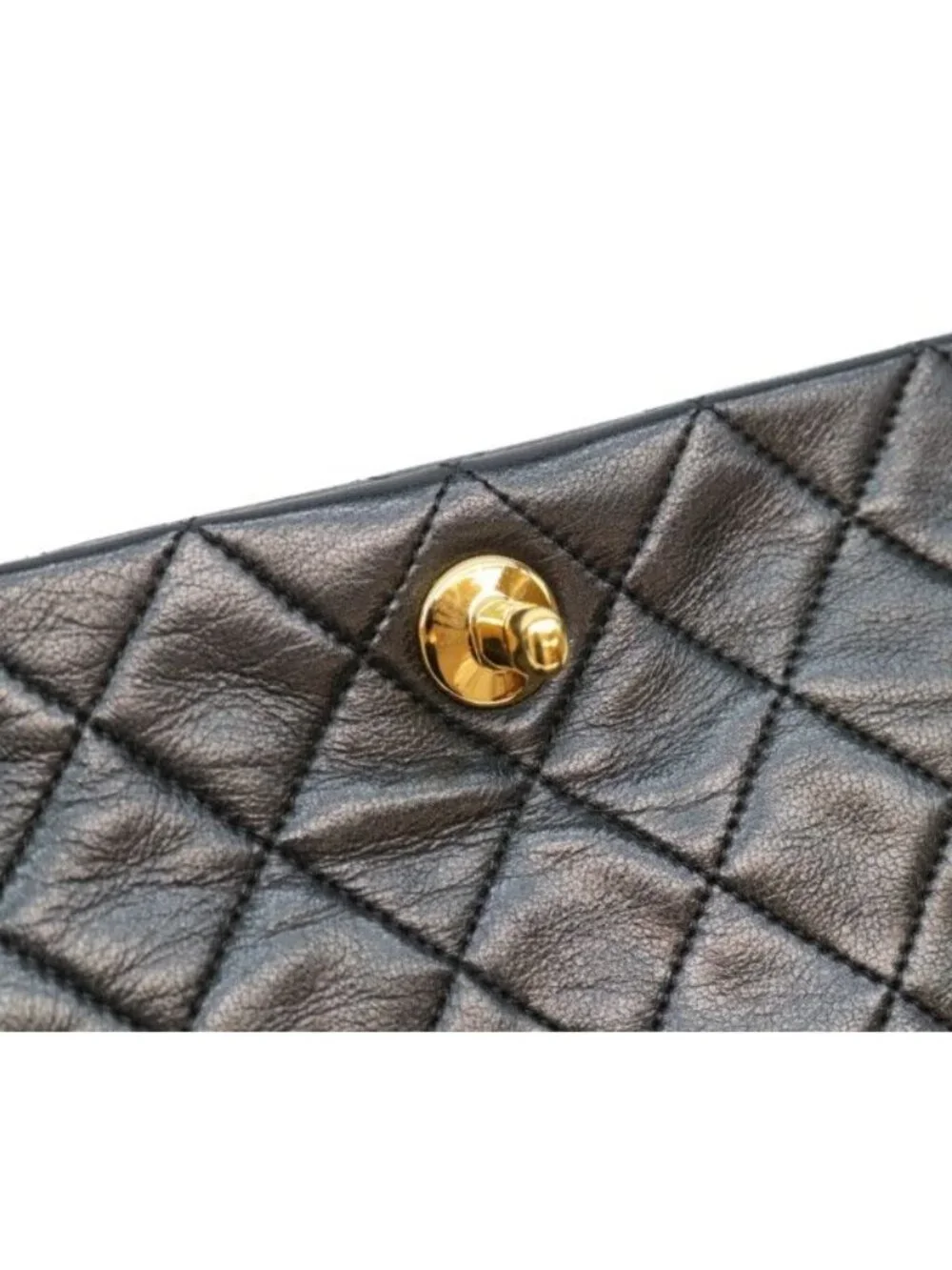 Chanel Black Gold Turnlock Full Flap Mini Quilted 19